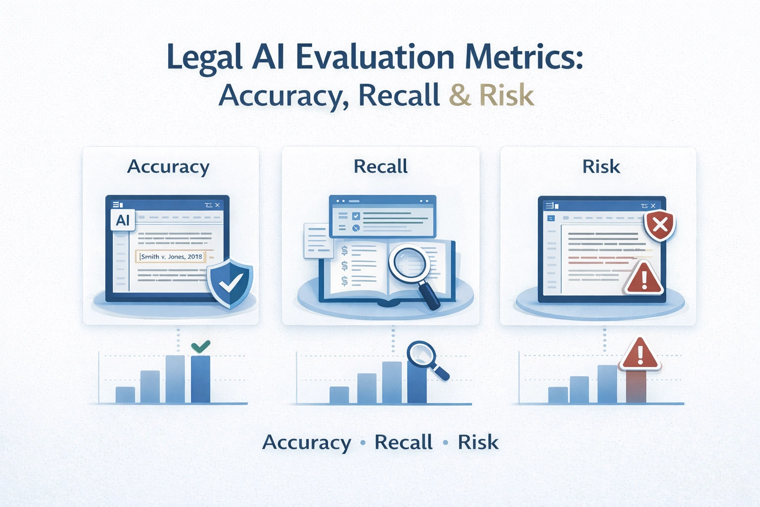 Legal AI Evaluation Metrics: Accuracy, Recall & Risk